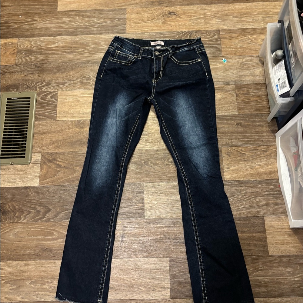 Classic Dark Blue Boot Cut Jeans